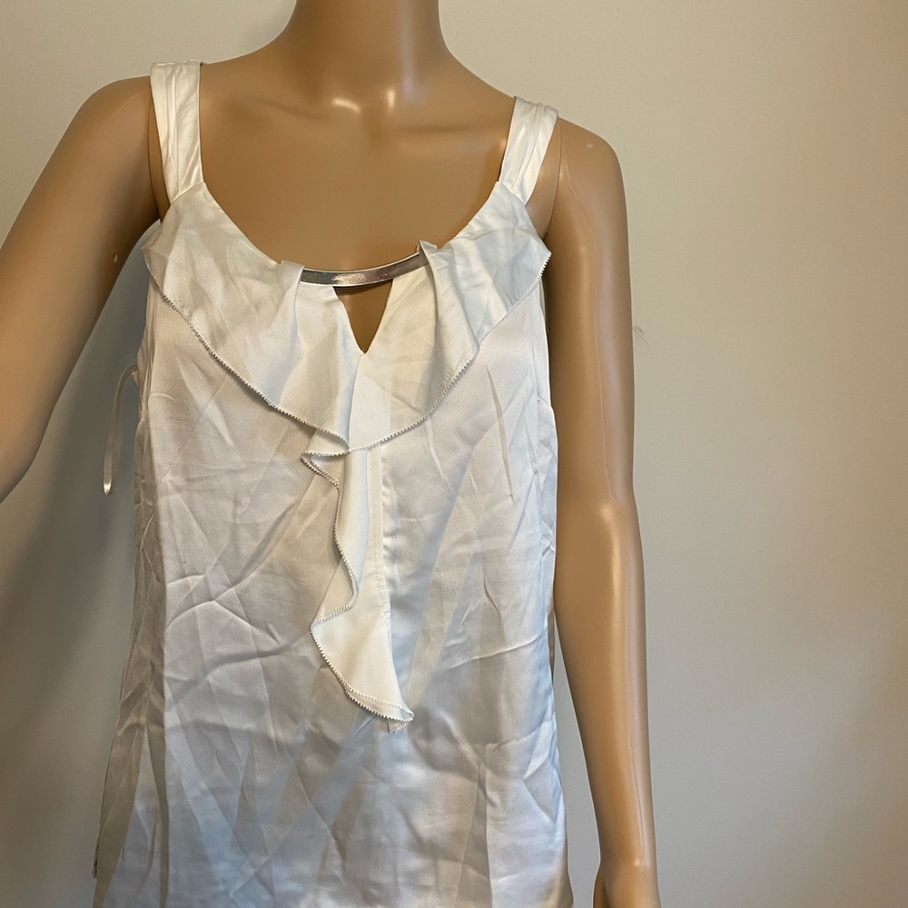 Silk white top